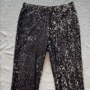 HMS Hot Miami Styles Black Silver Sequin Pants M